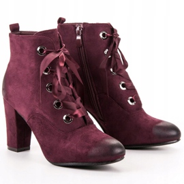 Vinceza Burgundin mokkanahkaiset saappaat punainen 1