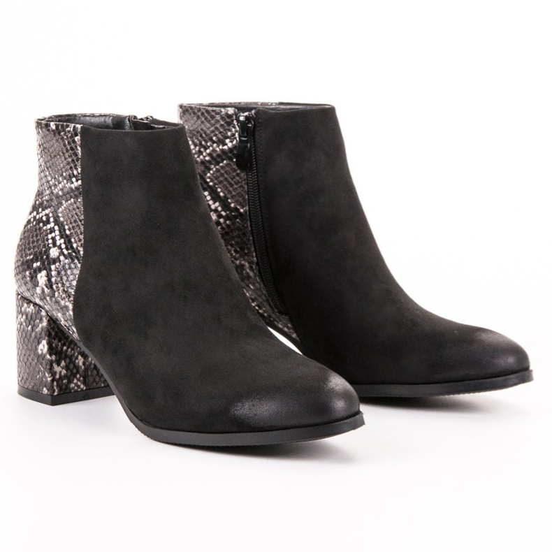 Vinceza Animal Print Boot musta keltainen 1
