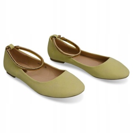 Ballerinat Kaunis sisustus nilkassa A607 keltainen 1
