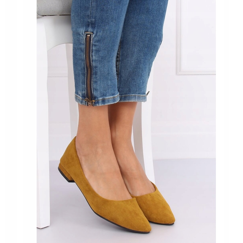 Keltainen RC-76 Keltaiset ballerinat mantelivarpailla 2