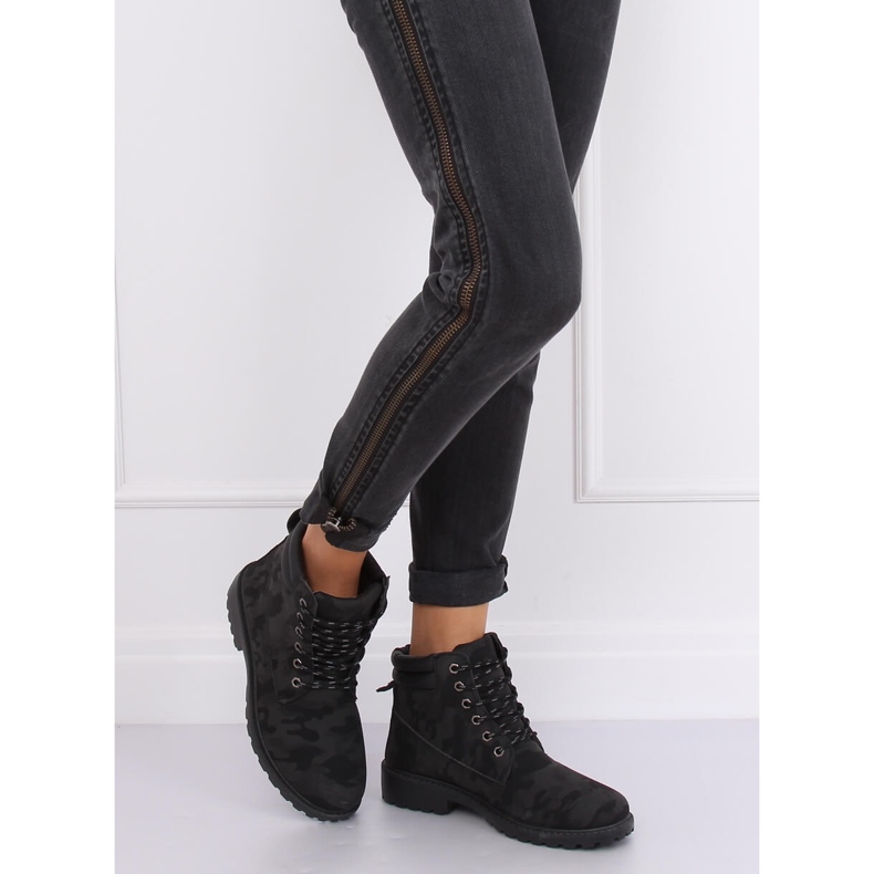 Naiset saappaat camo W-3033 Blackcamuflage musta 1