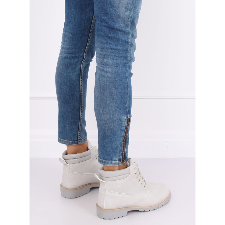 Naisten harmaat puukengät W-3033 Harmaa 2