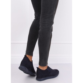 Tummansiniset kengät piilotetulla kiilalla ZY-7K67 Sininen laivastonsininen 2