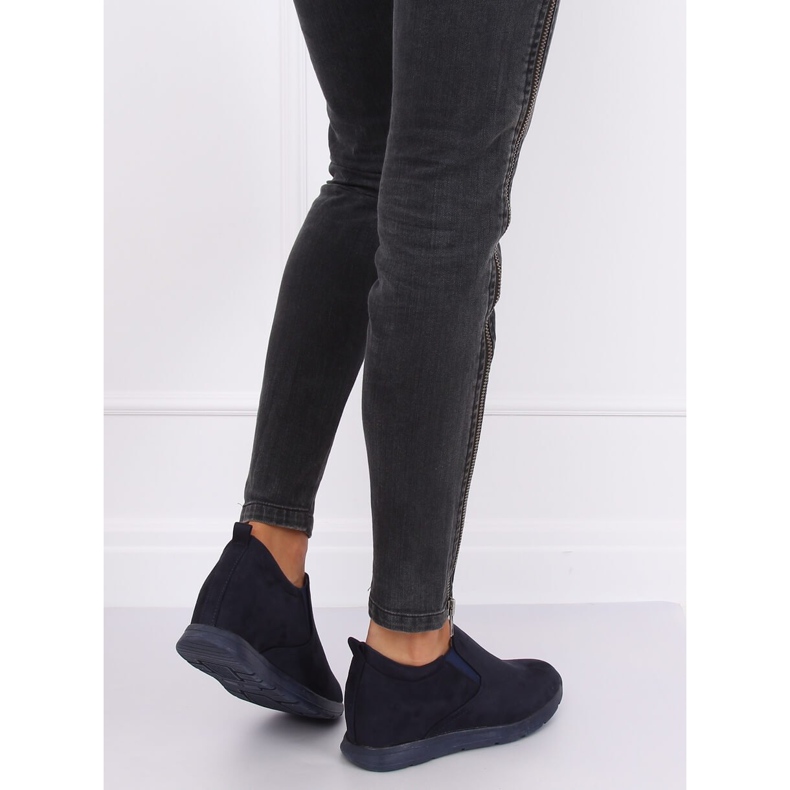 Tummansiniset kengät piilotetulla kiilalla ZY-7K67 Sininen laivastonsininen 2