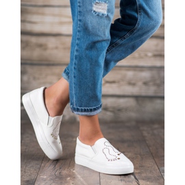 J. Star Sliponit tekojalokivillä valkoinen 1