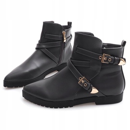 Lämmin tyylikäs saappaat soljella HW13 harmaa 1