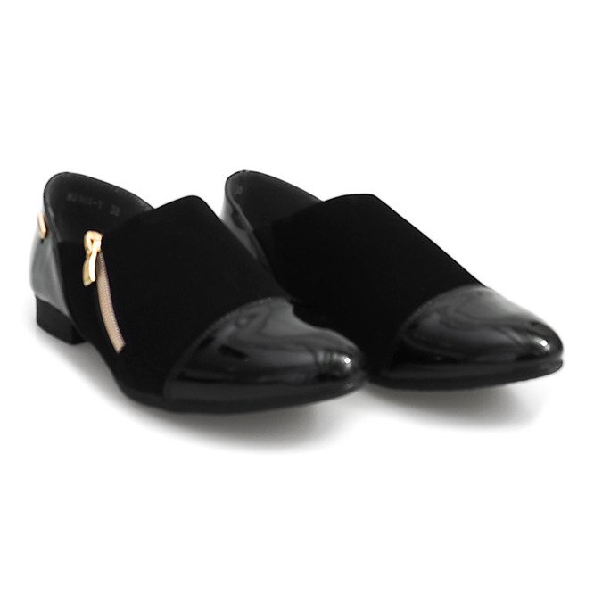 Klassiset kengät vetoketjulla MS164 musta 1