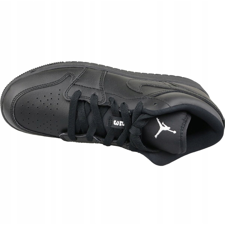 Nike Jordan Air 1 Low Bg M 553560-006 mustat kengät 2