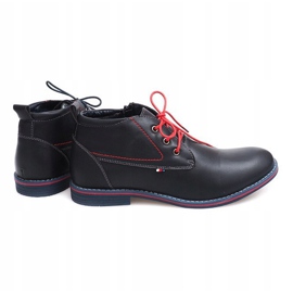 Korkeat lämpimät saappaat sidottu 86105 Navy Blue tummansininen 1