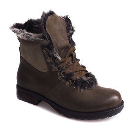 Lämmin saappaat Jodhpur saappaat Fur X467 Green monivärinen vihreä 2