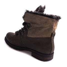 Lämmin saappaat Jodhpur saappaat Fur X467 Green monivärinen vihreä 1
