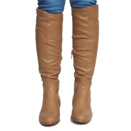 Korkeasti eristetyt saappaat X453-14 Beige 2