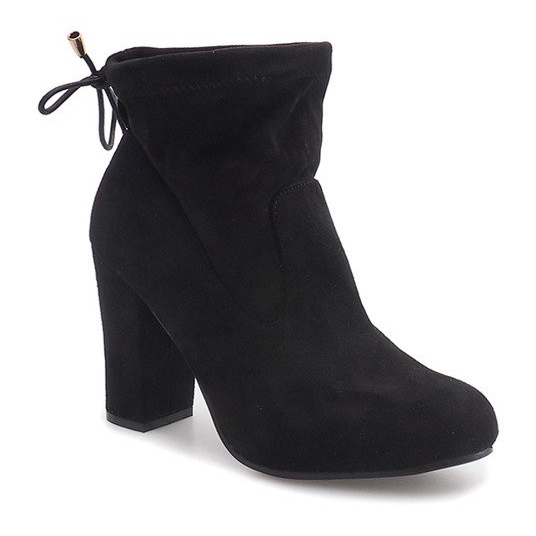 Suede Booties On A Bar 99-240 Musta 1