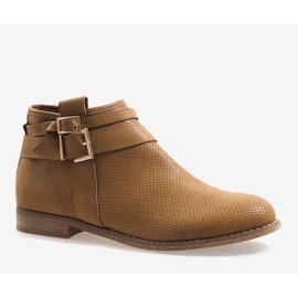 Avoimet saappaat vetoketjulla H208 Beige 1