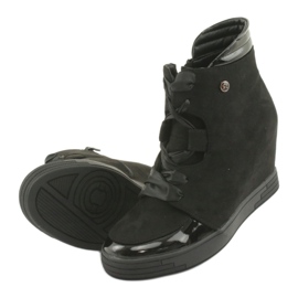 Sergio Leone Saapikkaat Tennarit, joissa rusetti vetoketjulla musta 5