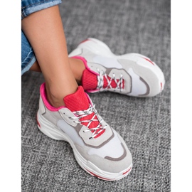 SHELOVET Nauhalliset urheilukengät punainen harmaa 1