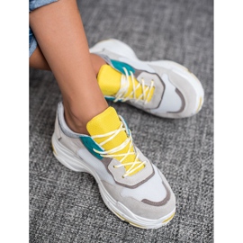 SHELOVET Nauhalliset urheilukengät harmaa keltainen 1