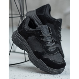 SHELOVET Nauhalliset urheilukengät musta 2