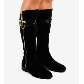 Mustat lämpimät saappaat 7570-PG 1