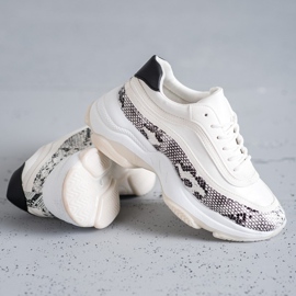 SHELOVET Snake Print Trainers valkoinen monivärinen 2