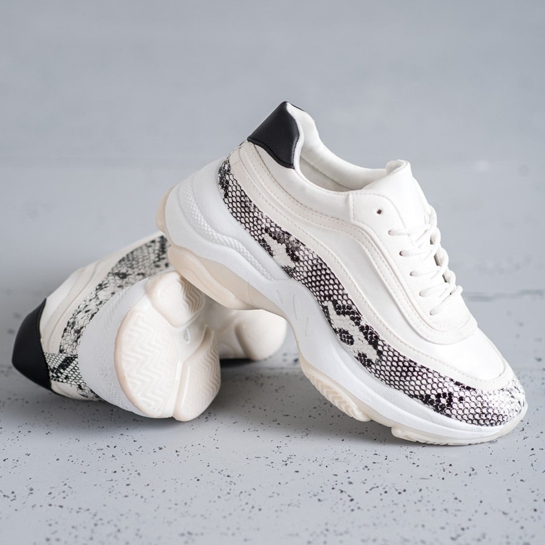 SHELOVET Snake Print Trainers valkoinen monivärinen 2