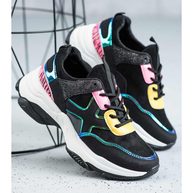 SHELOVET Muodikkaat urheilukengät musta 1