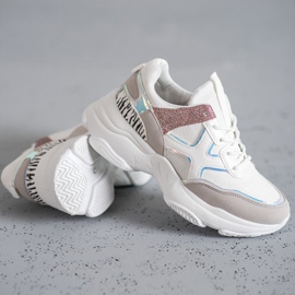 SHELOVET Muodikkaat urheilukengät valkoinen 1