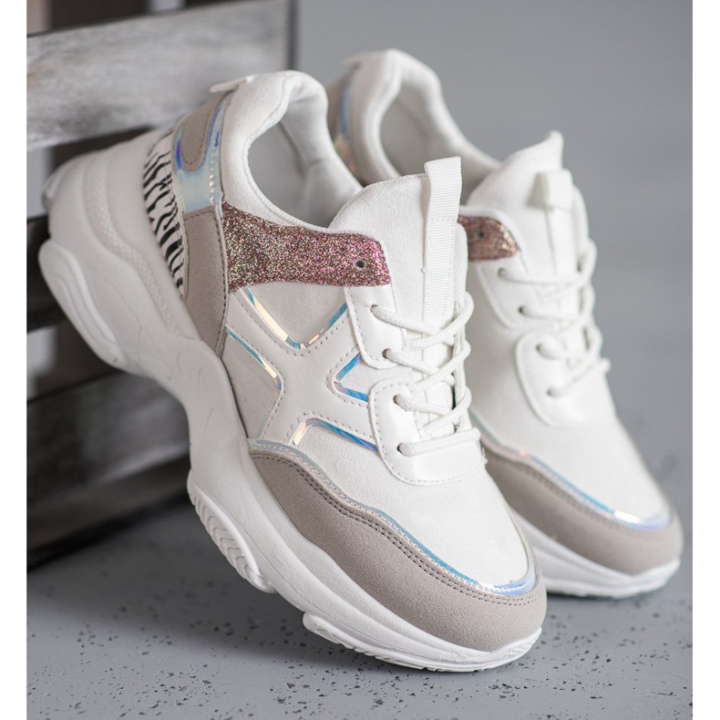 SHELOVET Muodikkaat urheilukengät valkoinen 2