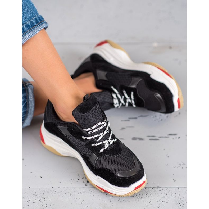 SHELOVET Naisten urheilukengät musta 2