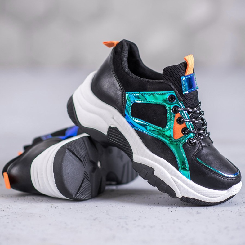 SHELOVET Urheilukengät, joissa on holoefekti musta 1