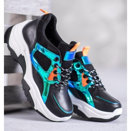 SHELOVET Urheilukengät, joissa on holoefekti musta 2