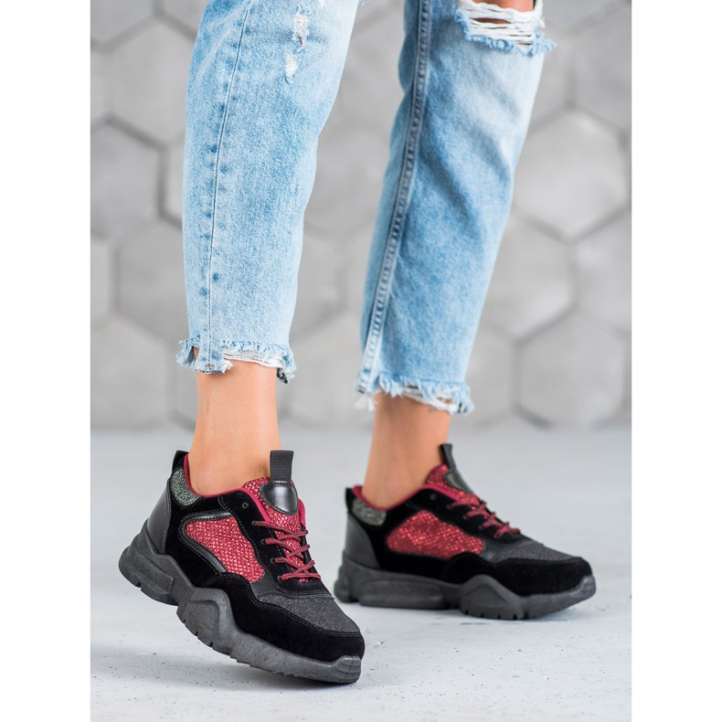 Muto Kiiltävät urheilukengät musta 2