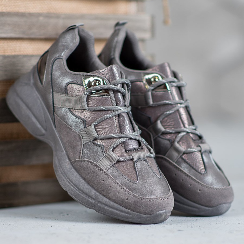 Muto Urheilukengät glitterillä harmaa 2