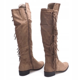 Lämmin mokkanahka Boho Boots B13H Khaki monivärinen vihreä 1