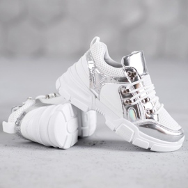 SHELOVET Mukavat urheilukengät valkoinen harmaa 1