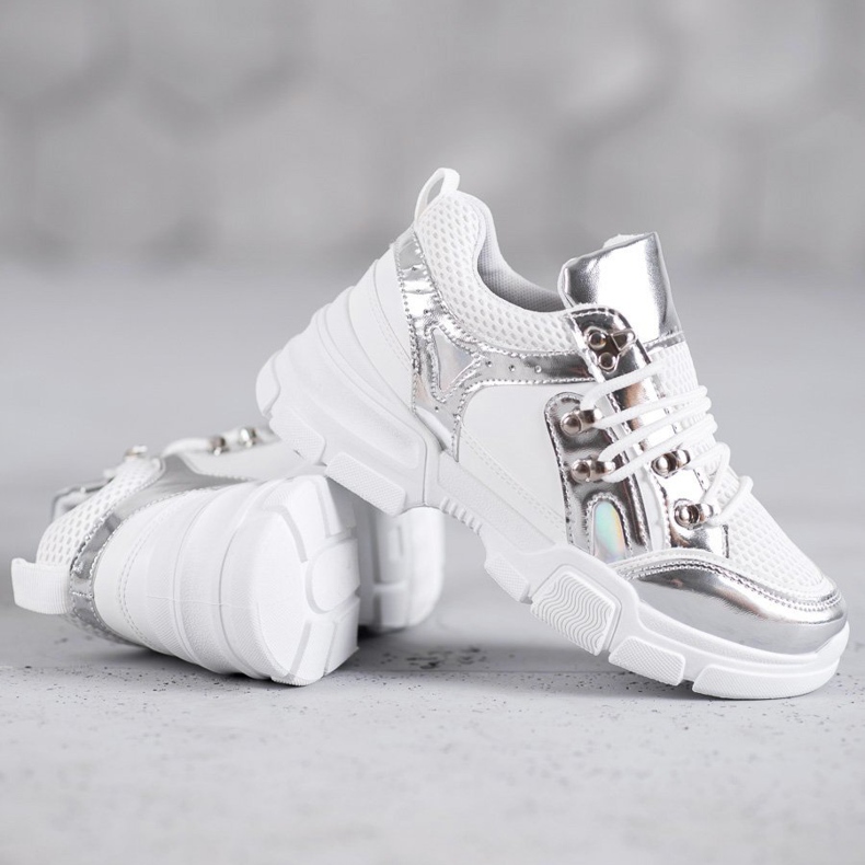 SHELOVET Mukavat urheilukengät valkoinen harmaa 1