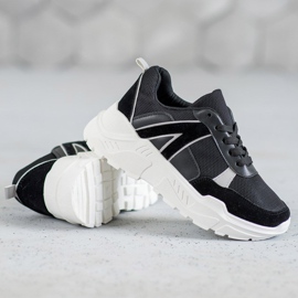 SHELOVET Sidotut jalkineet alustalla musta 1