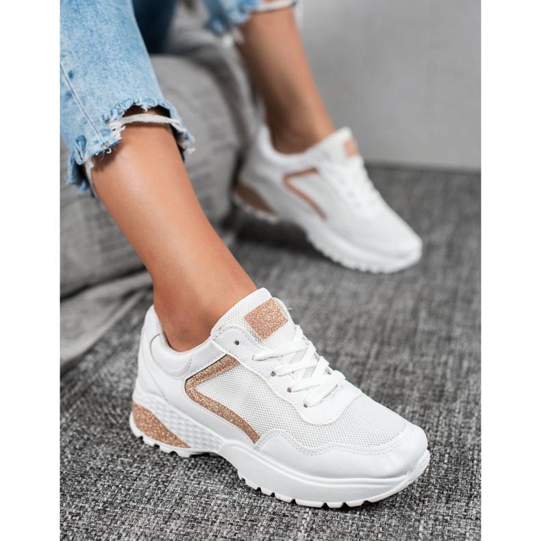 SHELOVET Urheilukengät glitterillä valkoinen 2