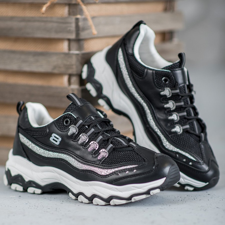 Yes Mile Glitterillä varustetut lenkkarit musta 2