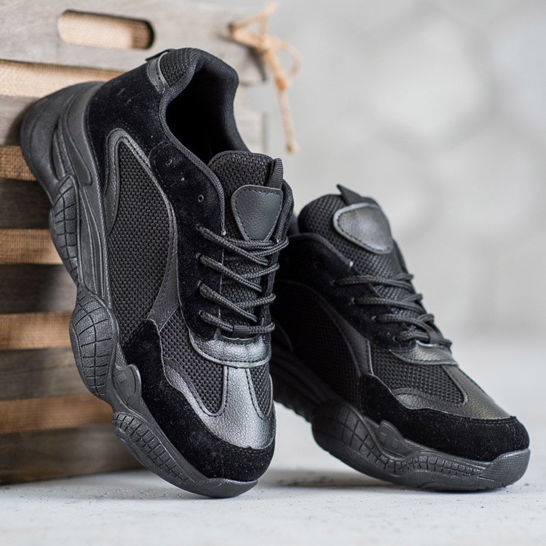 SHELOVET Naisten mustat lenkkarit 1