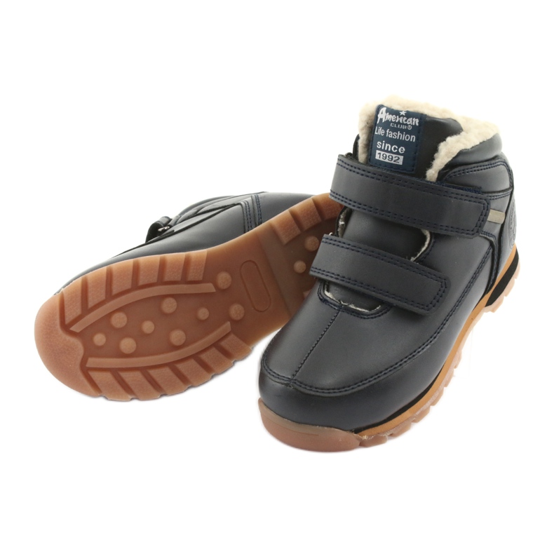 American Club Saappaat Velcro -saappaat American ES42 navy blue tummansininen 4