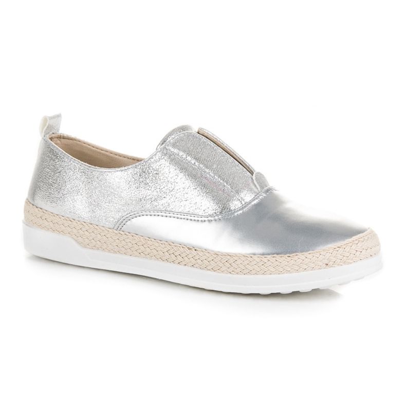Hopeiset espadrillit harmaa 2
