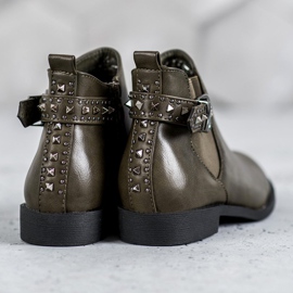 SHELOVET Vihreät Chelsea -saappaat tekojalokivillä 1