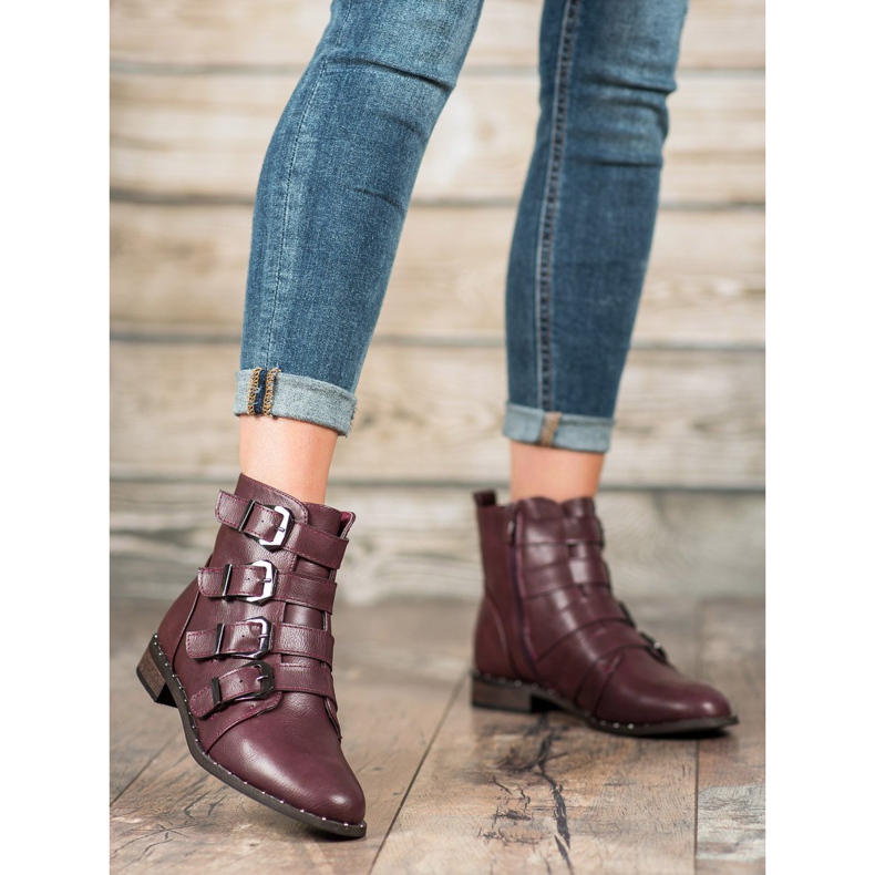 Cm Paris Saappaat, joissa soljet punainen 1