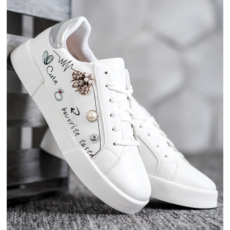 Bestelle Urheilukengät koristeilla valkoinen 2