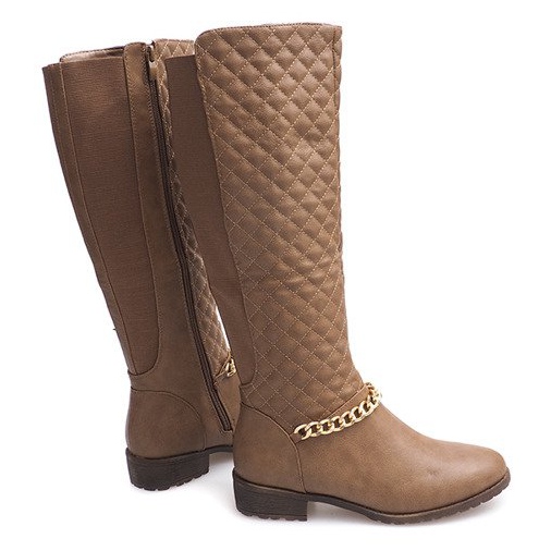 Tikatut lämpimät saappaat 16072 Khaki monivärinen vihreä 1