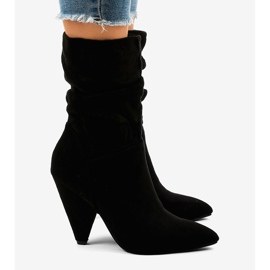 Mustat mokkanahkaiset nilkkurit LS5062 -pylväässä 2