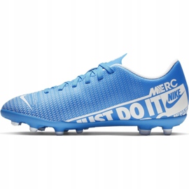 Nike Mercurial Vapor 13 Club FG / MG Jr AT8161-414 jalkapallokengät sininen sininen 2