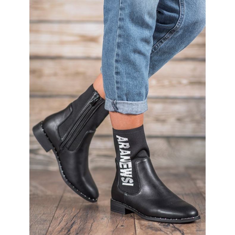 VINCEZA korkeat saappaat musta 2