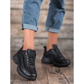 SHELOVET Kiiltävät urheilukengät musta 2